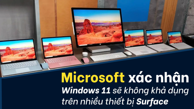 Danh sách các máy tính Microsoft Surface tương thích với Windows 11